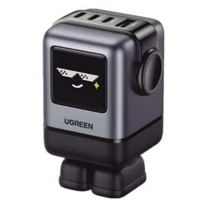 UGREEN 45514B – Cargador de Escritorio / 100W / 4 Puertos / PD 3.0 / QC 4.0 / GaN II / Pantalla LED