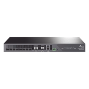 TP-LINK DSP750008 – OLT 8 Puertos / XGS-PON y GPON Combo / 2,048 ONUs / Uplink 40G QSFP+ / Uplink 10G SFP+ / L2 y L3 / Gestión en Nube / Fuentes Redundantes AC-AC