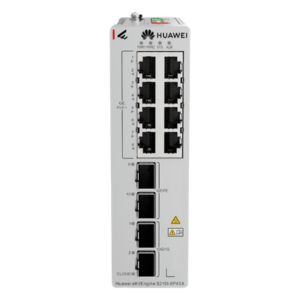 HUAWEI S210I-8P4SX – Switch Industrial PoE+ / 8 Puertos Gigabit / 2 SFP + 2 SFP+ 10G / Riel DIN / Redundancia 1+1 / -40 a 75°C / IP40