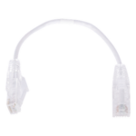 LINKEDPRO BY EPCOM LP-UT6-020-WH28 – Cable de Parcheo Slim UTP Cat6 / 20 cm (0.66 ft) / 28 AWG / Blanco / RJ45