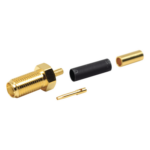 RF INDUSTRIES,LTD RSA-3050-1B – Conector SMA Hembra / Anillo Plegable / Cuerpo Bronce / Contacto Oro / Teflón / RG-174/U, Belden 8216