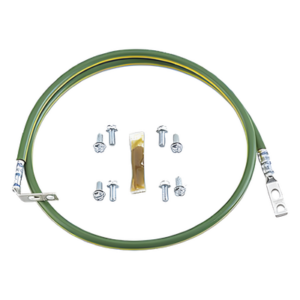 PANDUIT RGEJ1024PHY – Jumper de Aterrizaje / 10 AWG (6 mm²) / 61 cm (2 ft) / Terminal 45° y Recta / 30A / Cobre Desnudo