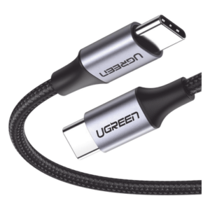 UGREEN 50150 – Cable USB-C a USB-C / 1 Metro (3.28 Pies) / 60W PD / 480 Mbps / Nylon Trenzado / Aluminio