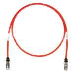 PANDUIT STP6X5RD – Patch Cord Cat6A / Blindado S/FTP / 1.52 m (5 ft) / 500 MHz / 26 AWG / PoE++ 2500 Ciclos / LS0H / Color Rojo