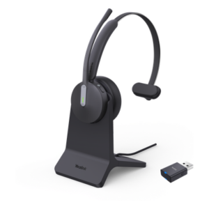 YEALINK WH64-HYBRID-MONO-TEAMS – Diadema Inalámbrica / DECT + Bluetooth Híbrido / Mono / Alcance 150 m (492 pies) / 32 h Autonomía / Certificación Teams / Busylight