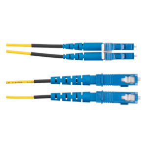 PANDUIT F92ERLNSNSNM050 – Jumper de Fibra Óptica / Monomodo OS2 9/125 / LC-SC Duplex / OFNR Riser / LSZH / 50 m (164 ft) / Amarillo