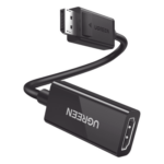 UGREEN 70694 – Convertidor DisplayPort a HDMI / 4K@60Hz / 3D / HDR / Blindaje Triple / 25 cm (9.84 ft) / ABS Antiinterferencias