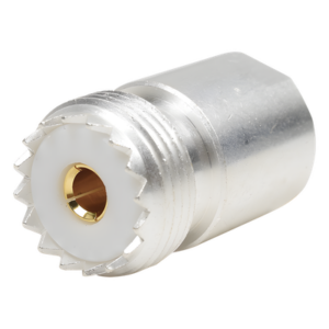 RF INDUSTRIES,LTD PT-4000-007 – Adaptador Coaxial / UNIDAPT Hembra a UHF Hembra SO-239 / Bronce Plata-Oro / Dieléctrico Teflón