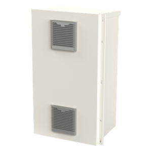 EPCOM INDUSTRIAL EI-PCB-40-73-30VDK – Gabinete Acero Galv. para 2 Baterías PL110D12 (400 x 730 x 300mm). Puerta Ventilada. Acc. para piso o poste No incluidos.