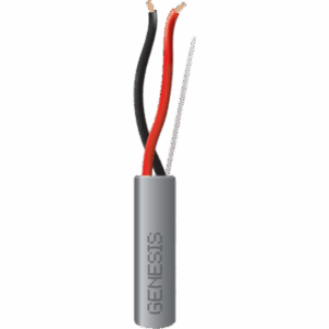 GENESIS 2114-1109 – Bobina de 305 m (1000 ft) / Cable para Alarma 2x18 AWG / Riser / Gris