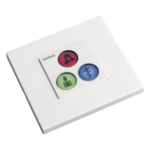IBERNEX NX0394 – Módulo de Botones para Sistema de Llamadas / 3 Teclas Iluminadas / Retroalimentación Táctil y Audible / BUS RS485 / 12 V / Empotrado o Superficie
