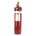 KIDDE 45-550201-001 – Cilindro con Válvula para Sistema de Agente Limpio / Capacidad 200 lb (90.7 kg) / Indicador de Nivel de Líquido / Acero con Pintura Roja / Aprobación UL ULC FM USCG