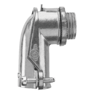 ANCLO ANC-FXC-34 – Conector Curvo para Tubo Flexible / 3/4" (19 mm) / Diámetro Exterior 41 mm / Longitud 60 mm / NEMA FB-1