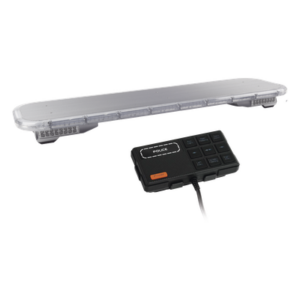 EPCOM INDUSTRIAL SIGNALING X75RB – Barra de luces LED / 46 pulgadas (3.83 pies) / 132 LEDs 3W / Rojo-Azul / Sirena y bocina integradas / -40°C a 70°C