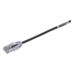 PANDUIT UTP28SP8INBL – Cable de Parcheo Cat6 / UTP 28AWG / 20.2 cm (0.66 ft) / Diámetro 3.8 mm / PoE hasta 48 cables en mazo / Negro