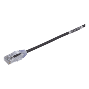 PANDUIT UTP28SP8INBL – Cable de Parcheo Cat6 / UTP 28AWG / 20.2 cm (0.66 ft) / Diámetro 3.8 mm / PoE hasta 48 cables en mazo / Negro