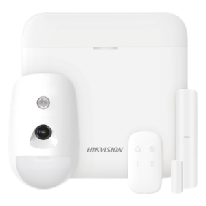 HIKVISION DS-PWA48-KS-CAM – Kit de Alarma Inalámbrica / 48 Zonas / GSM 3G/4G / Wi-Fi 2.4 GHz / PIR con Cámara 640x480 / AES-128 / 433 MHz