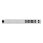 UBIQUITI USW-16-POE – Switch PoE Administrable / 16 Puertos Gigabit / 8 Puertos PoE 802.3af/at / 2 SFP 1G / 42W / 1U Rack / 1.43 x 7.87 x 17.42 pulgadas