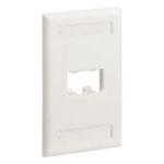 PANDUIT CFPL2WHY – Placa de Pared Vertical / 2 Puertos Mini-Com / Diseño Inclinado / Con Espacios para Etiquetas / 2.75 x 4.5 pulgadas / Blanco
