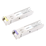 LINKEDPRO BY EPCOM LP-SFP-BD-1G-80 – Transceptor Óptico SFP Bidireccional / Monomodo 1490/1550 nm / 1.25 Gbps / Alcance 80 km (262.5 ft) / LC/UPC Simplex / DDM / Hot-Pluggable / 2 Piezas