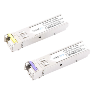 LINKEDPRO BY EPCOM LP-SFP-BD-1G-80 – Transceptor Óptico SFP Bidireccional / Monomodo 1490/1550 nm / 1.25 Gbps / Alcance 80 km (262.5 ft) / LC/UPC Simplex / DDM / Hot-Pluggable / 2 Piezas