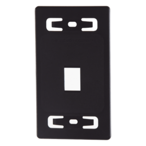SIEMON MX-FP-S-01-01 – Placa de Pared Modular / 1 Salida / Alta Densidad 6 Puertos / Instalación Frontal o Trasera / Color Negro