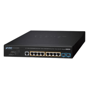 PLANET AVS-4210-8HP2X – Switch Administrable L2+ AV / 4 Puertos PoE++ 95W + 4 Puertos PoE+ 32W + 2 SFP+ 10G / Presupuesto PoE 240W / Fanless / Dante y NDI