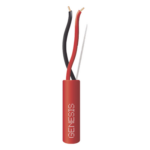 GENESIS 4306-5504/500 – Cable de Alarma / 2x18 AWG / Riser FPLR-CL3R / Resistente al Fuego / 152 m (500 ft) / Color Rojo