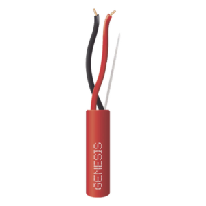 GENESIS 4306-5504/500 – Cable de Alarma / 2x18 AWG / Riser FPLR-CL3R / Resistente al Fuego / 152 m (500 ft) / Color Rojo