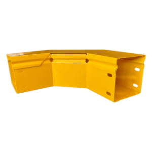 CHAROFIL CHFBC904X4R8EPK – Curva Horizontal para Fibra Óptica / 90° / Aluminio 4" x 4" / Radio 8" / Epóxico Amarillo