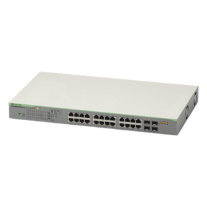 ALLIED TELESIS AT-GS950-28PS-10 – Switch PoE+ Gigabit WebSmart de 24 puertos 10/100/1000 Mbps + 4 puertos SFP Gigabit, 185 W