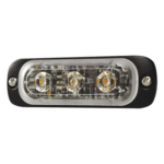 SIGNALPRO SP3A – Luz Auxiliar LED / 3 LEDs Ámbar / Multivoltaje 12~24 VCD / 12 Patrones de Destello / IPX8 / SAE J595 Clase 1