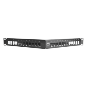 SIEMON TMPNLZA2401 – Patch Panel / 24 Puertos Modulares / Diseño Angulado / Blindado / 1UR / 19"