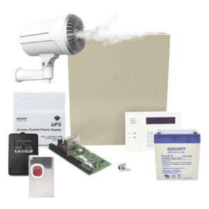 HONEYWELL HOME RESIDEO VISTA48LAFOG/6160RF – Panel de Alarma con Generador de Niebla / 150 m³ (5,297 ft³) en 10 s / 48 Zonas / Teclado Alfanumérico con Receptor Inalámbrico / Activación por Contacto Seco