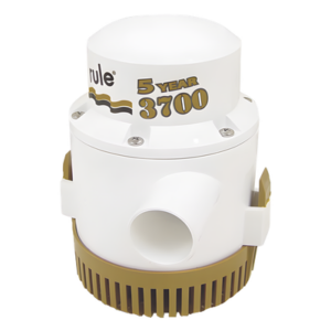 RULE 13A – Bomba sumergible de achique / 3700 GPH / 12 VCD / Motor compacto / Eje acero inoxidable / Protección térmica TCO