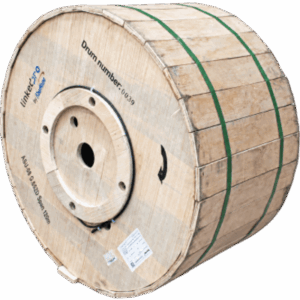 LINKEDPRO BY FIBERHOME MINI-ADSS-12C-S120-5/5KM – Carrete de 5 km de Fibra Óptica Aérea Mini ADSS (ASU) G.652D, Monomodo de 12 Hilos, Exterior, Span 120, Loose Tube