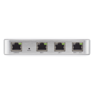 UBIQUITI USG – Router UniFi puertos Ethernet Gigabit, desempeño de 1 Mpps, hasta 100 dispositivos en LAN, bloqueo de tráfico por categoría, administración desde la nube