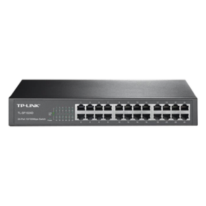 TP-LINK TL-SF1024D – Switch no administrable / 24 puertos 10/100 Mbps / 35.7 Mpps / Escritorio o rack
