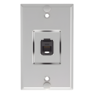 PANDUIT KWPK6 – Placa de Pared Vertical / 1 Puerto Keystone / Jack Cat6 / 110 Impacto / Acero Inoxidable / 2.74 x 4.50 in