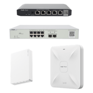 RUIJIE RG-DEMO-SME-W6 – Kit Demo Redes Business y Enterprise / WiFi 6 / 600 Mbps / 100 Usuarios Concurrentes / Balanceo Dual ISP / VLANs Múltiples