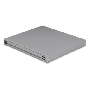 UBIQUITI USW-PRO-HD-24-POE – Switch Capa 3 / 24 Puertos PoE++ / 22x 2.5 GbE, 2x 10 GbE / 4x SFP+ 10G / 600W PoE / Etherlighting / 1U Rack