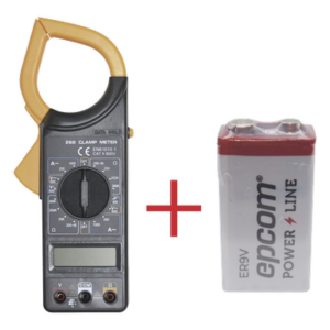 PRECISION DT266KIT – Multímetro Digital de Gancho / 600 V CA/CC / CAT II / 1000 A CA / Pinza 57 mm (2.09') / LCD 3-1/2 Dígitos