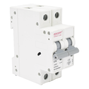 EPCOM POWERLINE FE7632PC16 – Protección Térmica 2P, 16 A,  Corriente Alterna  400 Vca para Aplicación Fotovoltaica Montaje Riel DIN