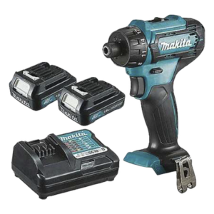 MAKITA DF0-33D-WYE – Atornillador / Motor sin escobillas / 2.500 RPM / 16 niveles de par / Batería 10,8V / LED integrado