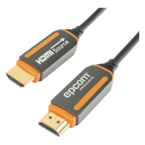 EPCOM PROAUDIO EP-FOH-4K-30M – Cable HDMI de Fibra Óptica / 30m (98.43 pies) / 4K@60Hz / 18Gbps / HDCP 2.2 / Versión 2.0 / Resistente EMI/RFI