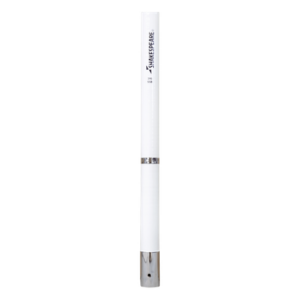 SHAKESPEARE 390 – Antena Marina HF / 2-30 MHz / 1 kW SSB / Fibra de Vidrio / 2 Secciones / Resonancia 10.8 MHz / Requiere Sintonizador