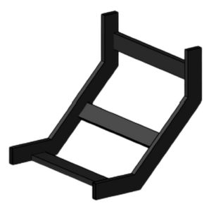 CHAROFIL CH-CVIT-1X4EP – Curva Vertical Interior / Acero al Carbón / Recubrimiento Epóxico / 1.5' x 4' (45.7 cm x 1.2 m) / Incluye Cople y Tornillería