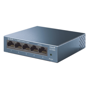 TP-LINK LS105G – Switch de Escritorio / 5 Puertos Gigabit / 10/100/1000 Mbps / Carcasa Metálica / Auto-MDI/MDIX / Green Ethernet