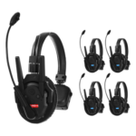 TXPRO TXPRO5 – Kit Intercomunicadores Inalámbricos / Full-Duplex Simultáneo / Alcance 500 m (1640 ft) / Latencia 80 ms / AEC 2.0 / Batería 24 Hrs / USB-C / Hasta 13 Unidades