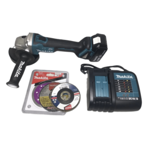 MAKITA DGA456STX3 – Miniesmeril angular / 115mm (4-1/2in) / 18V Li-ION 5.0 Ah / 5,800 RPM / Brushless / Freno eléctrico / Protección contragolpe